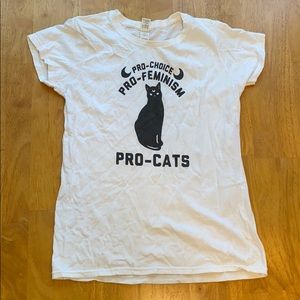 Pro choice pro feminism pro cats t-shirt